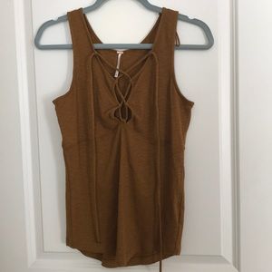 Mustard colored tank from free people